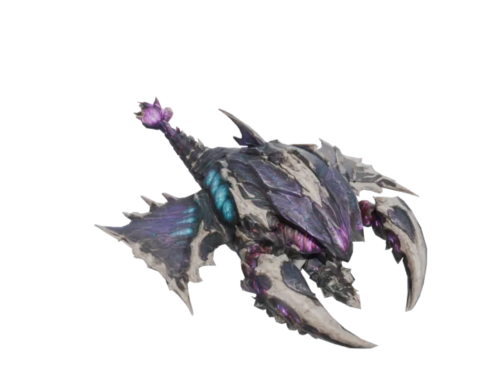 Titan bio-fighter — generated mesh with materials