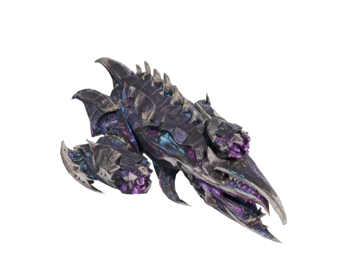 Titan bio-frigate — generated mesh with materials