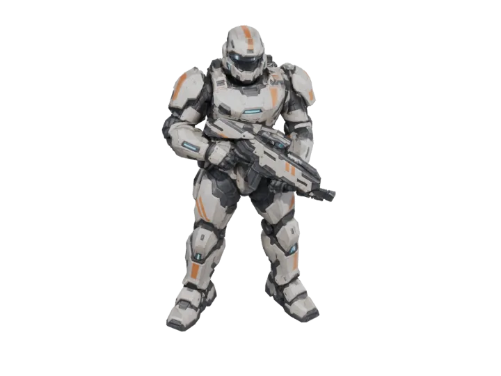 Marine rifleman — generated mesh with materials