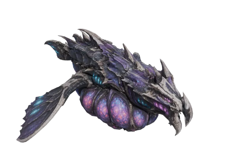 Spore bomber — generated mesh with materials
