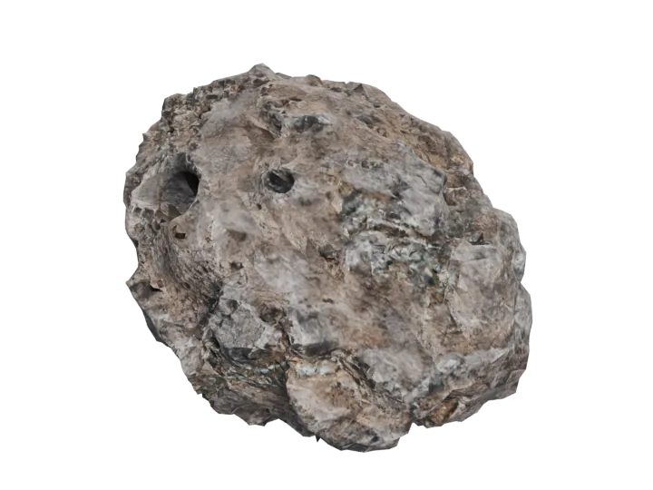 Asteroid — generated mesh with materials