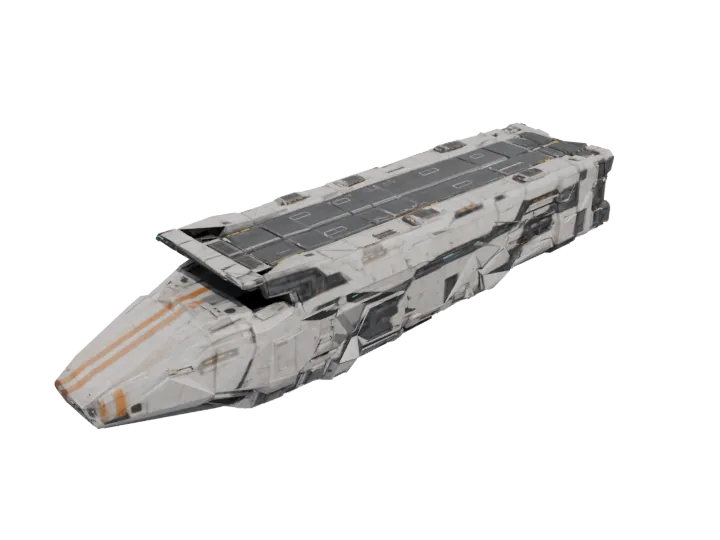 Carrier bow — generated mesh with materials