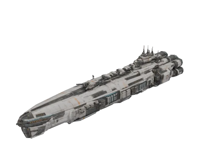 Dreadnought — generated mesh with materials