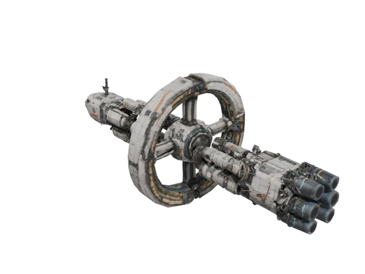 Colony ship — generated mesh with materials