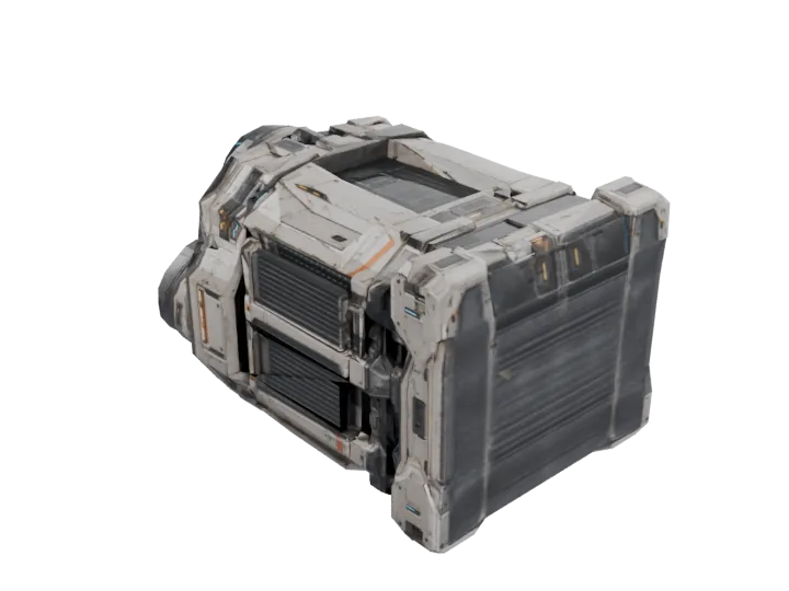 Freighter engine block — generated mesh with materials