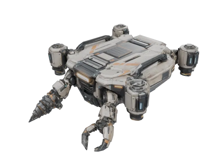 Mining drone — generated mesh with materials