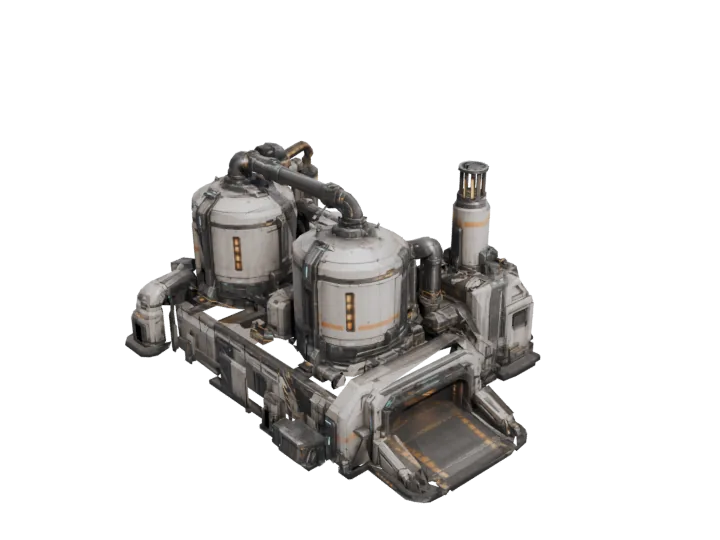 Ore refinery — generated mesh with materials