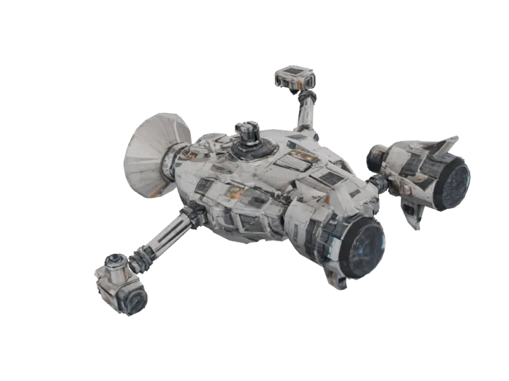 Science vessel — generated mesh with materials