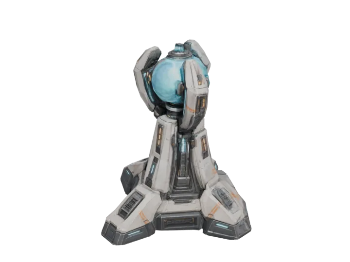 Shield generator — generated mesh with materials