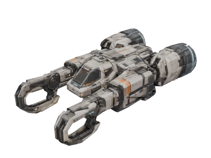 Space tug — generated mesh with materials