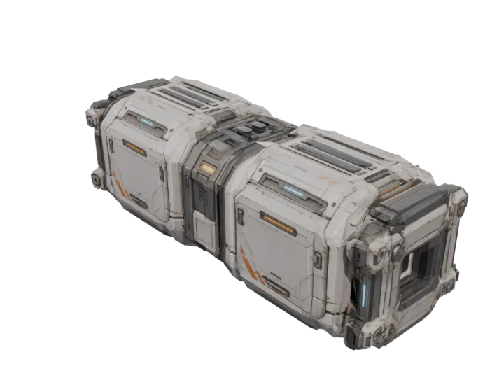 Cargo section — generated mesh with materials