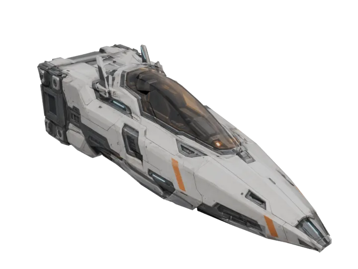 Interceptor cockpit nose — generated mesh with materials