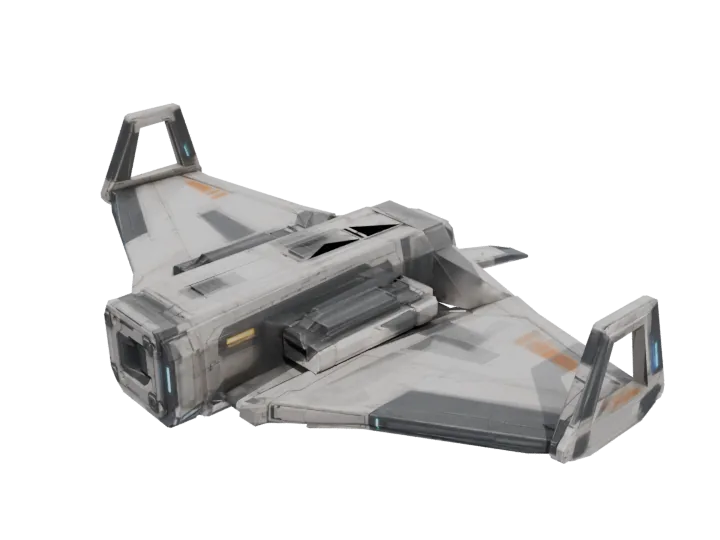 Delta-wing section — generated mesh with materials