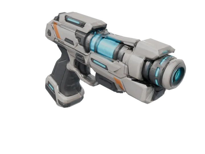 Plasma pistol — generated mesh with materials
