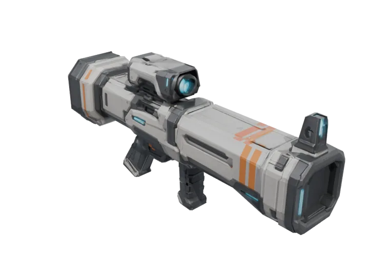 Rocket launcher — generated mesh with materials