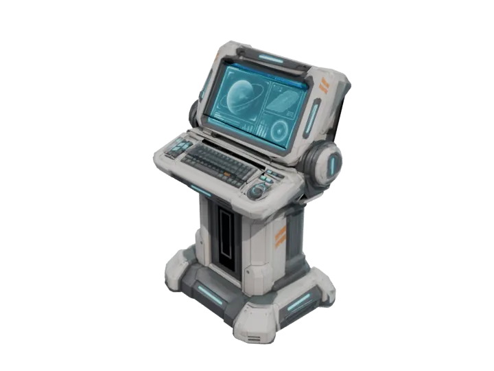 Field terminal — generated mesh with materials