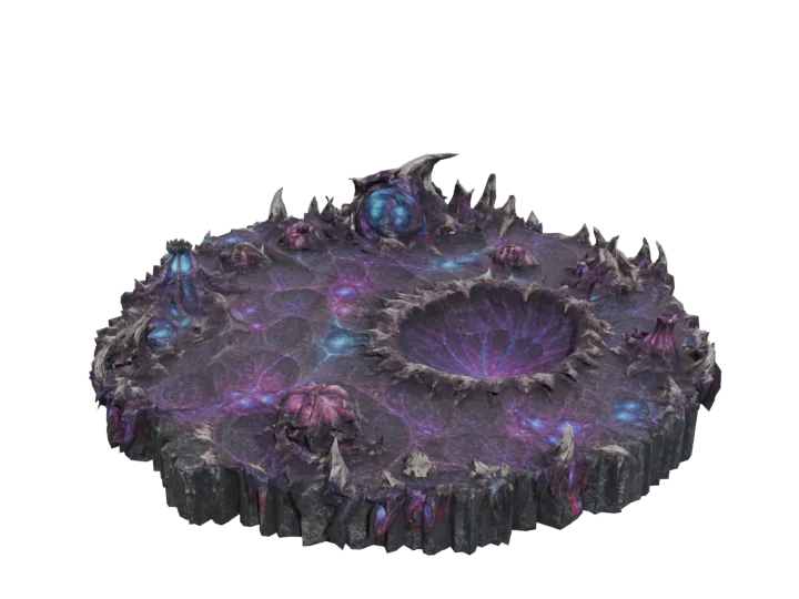 Hive creep ground — generated mesh with materials
