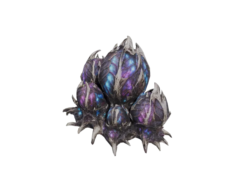 Egg cluster — generated mesh with materials