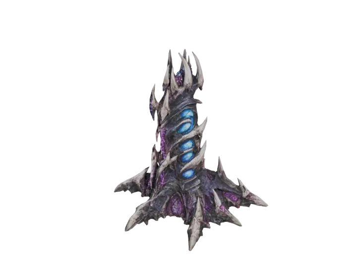 Hive spire — generated mesh with materials