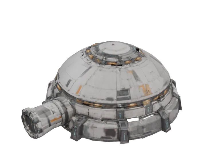 Habitat dome — generated mesh with materials