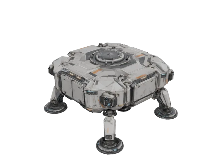 Cargo lander — generated mesh with materials