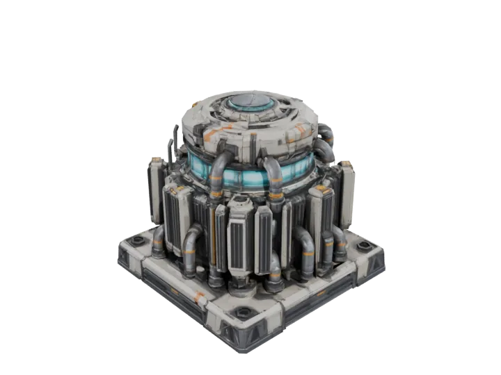 Fusion reactor — generated mesh with materials
