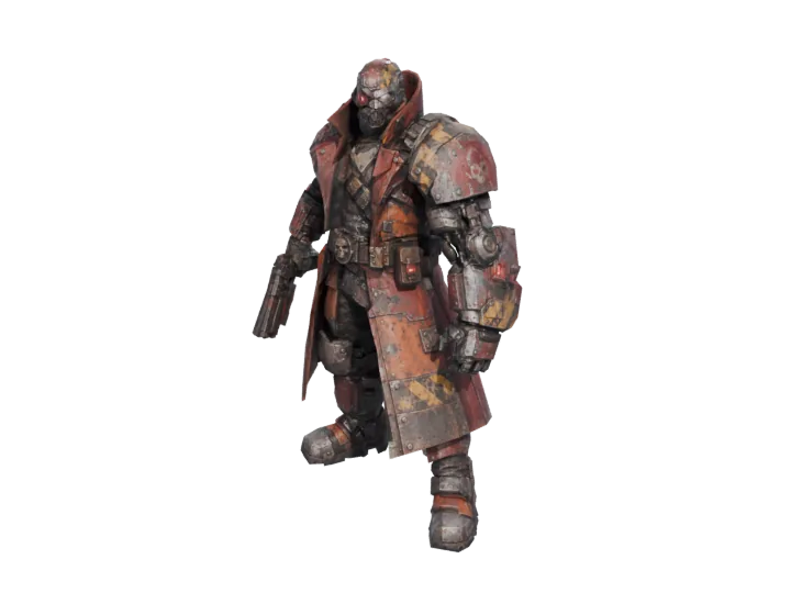 Pirate captain — generated mesh with materials