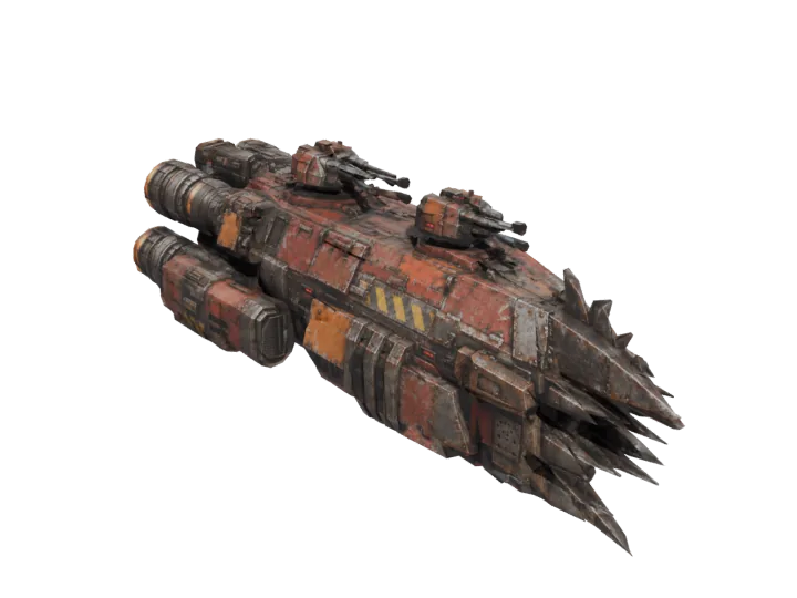 Pirate gunship — generated mesh with materials