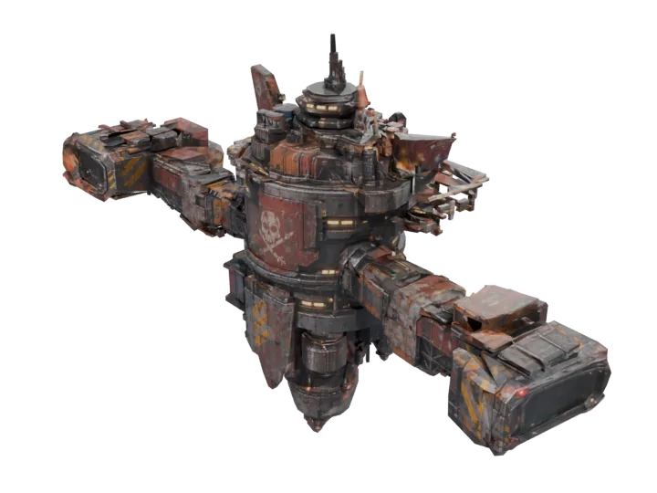 Pirate outpost — generated mesh with materials
