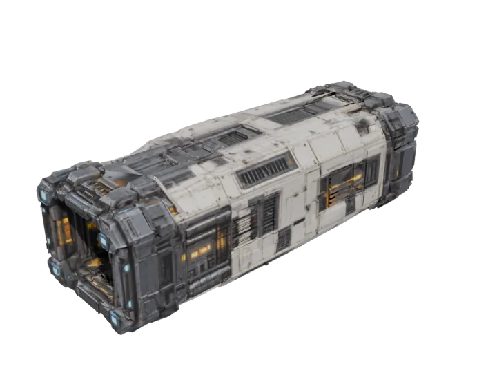 Station docking pod — generated mesh with materials