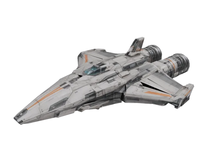 Escort frigate — generated mesh with materials