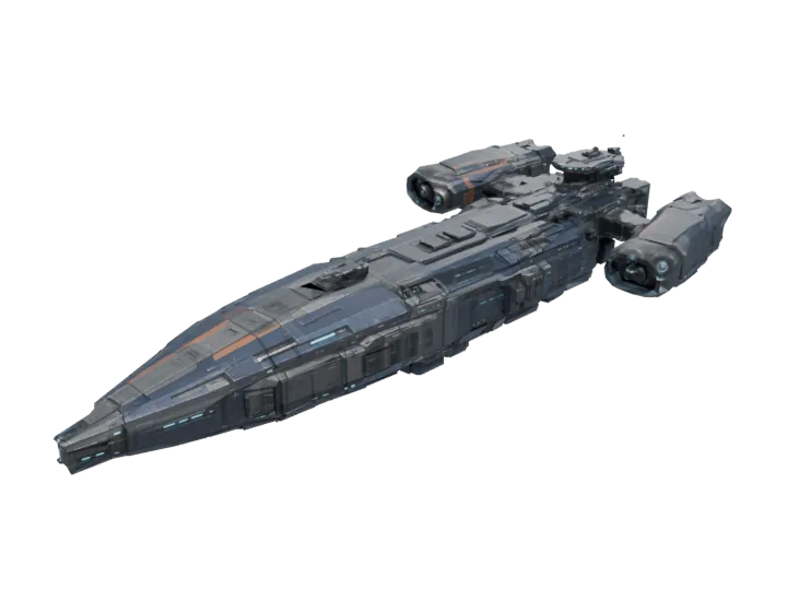 Hero cruiser — generated mesh with materials