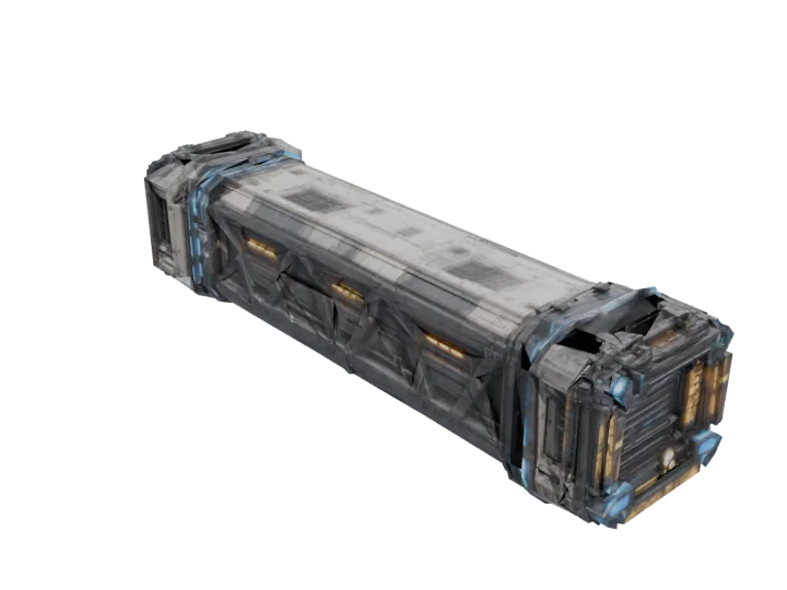 Station access bridge — generated mesh with materials