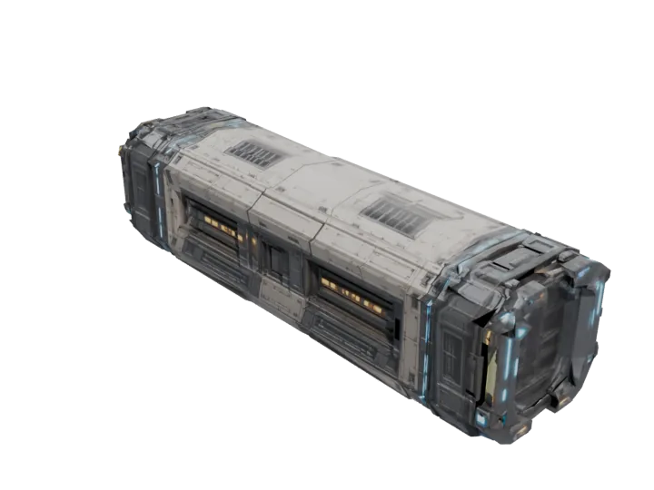 Station ring segment — generated mesh with materials