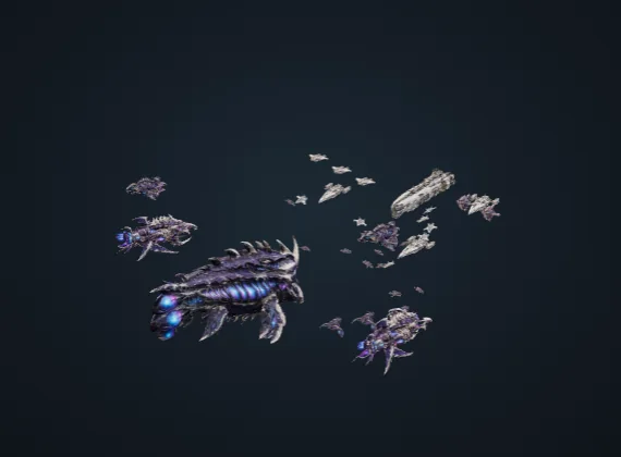 Fleet battle: humans versus the Titans