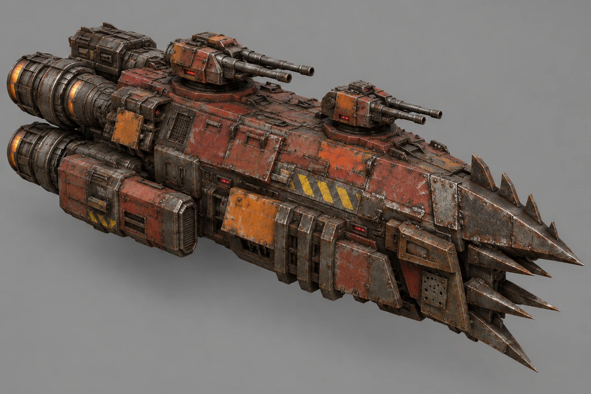 Input image for Pirate gunship
